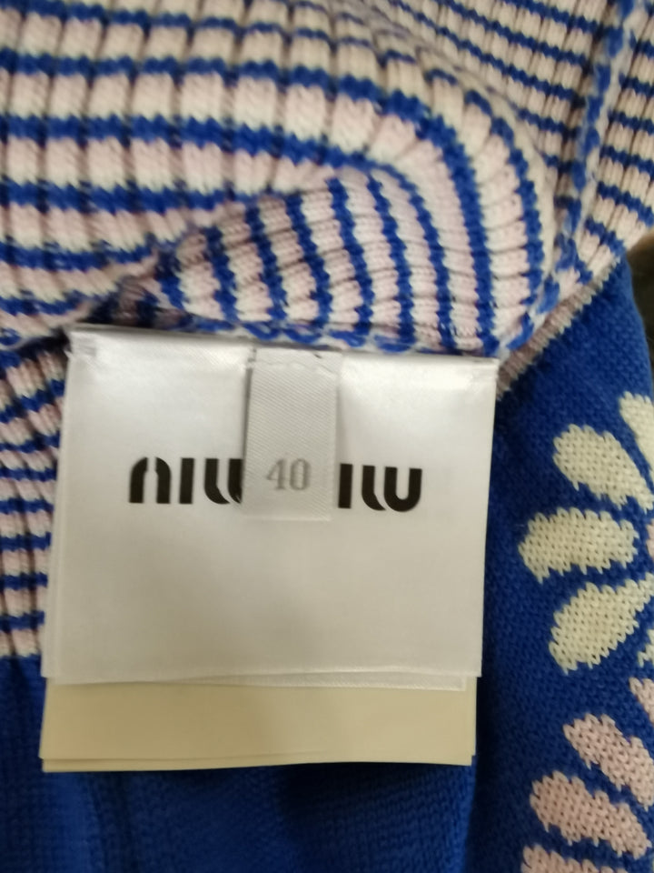 Miu Miu Virgin Wool Cropped Sweater