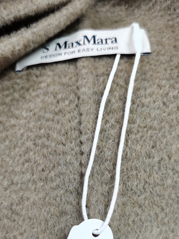 MAX MARA 
腰帶翻領中長款寬鬆長袖大衣沙色
Belted Lapel Mid-length Loose Long-Sleeved Coat