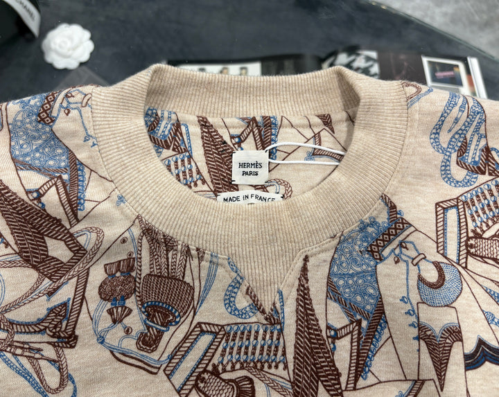 Hermès長袖圖案上衣 Hermès Long-Sleeved Graphic Top