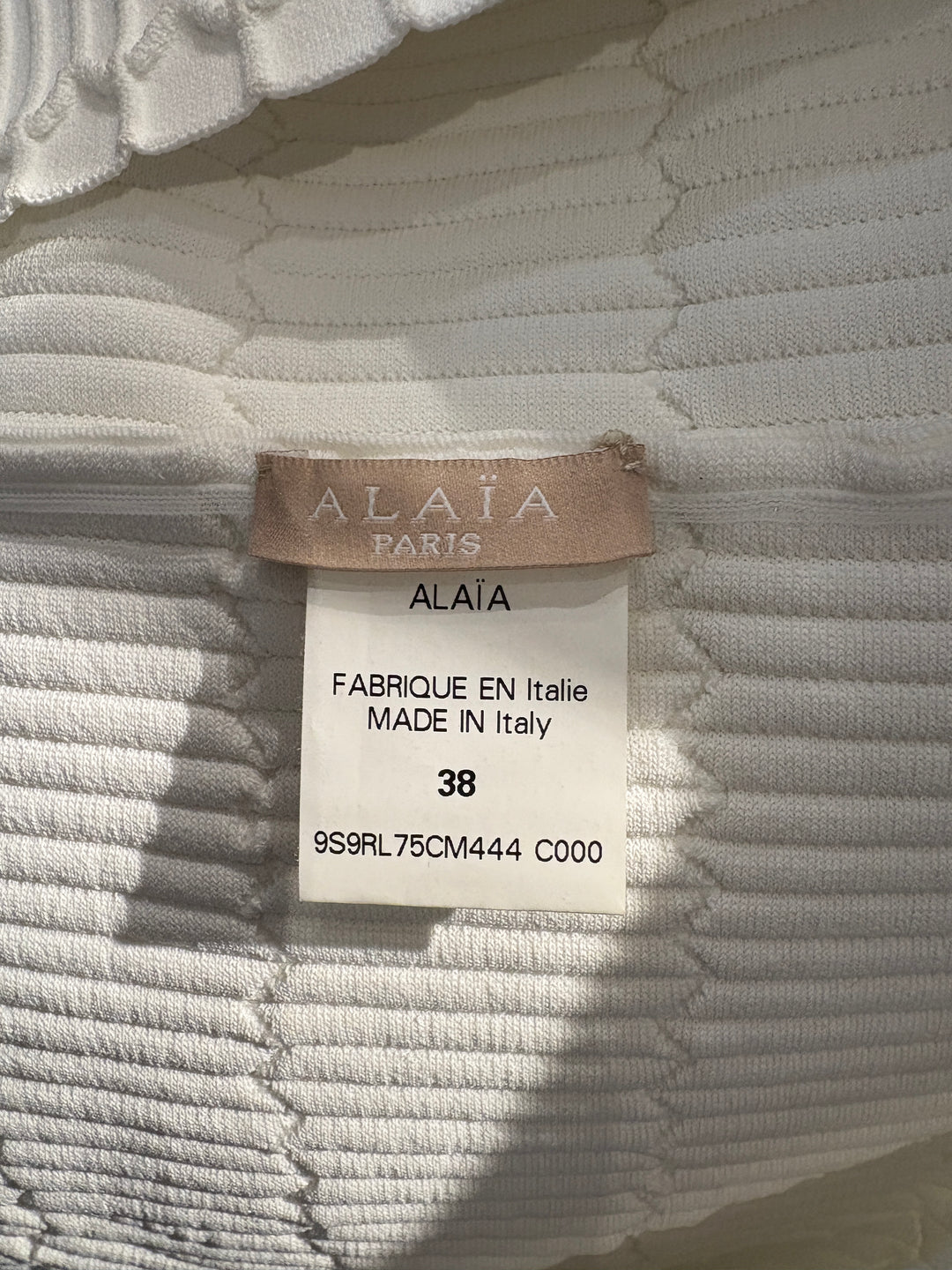 Alaia白色針織連衣裙 Alaia white knit dress