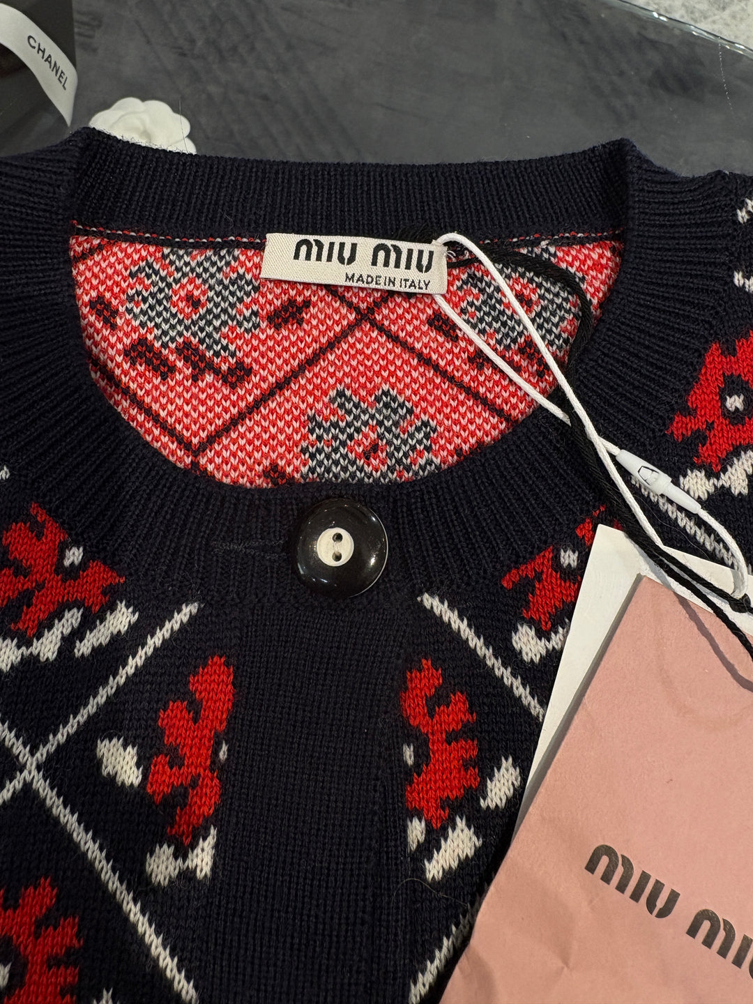 MIU MIU 花卉針織開襟外套 MIU MIU Floral Knit Cardigan