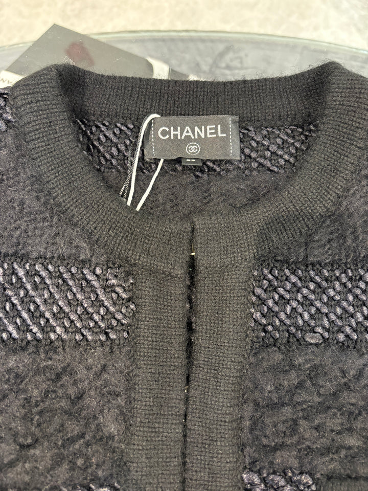 CHANEL 經典黑色編織外套 CHANEL classic black woven jacket
