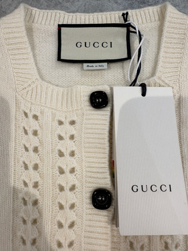 GUCCI 經典刺繡針織外套 GUCCI classic embroidered knit cardigan