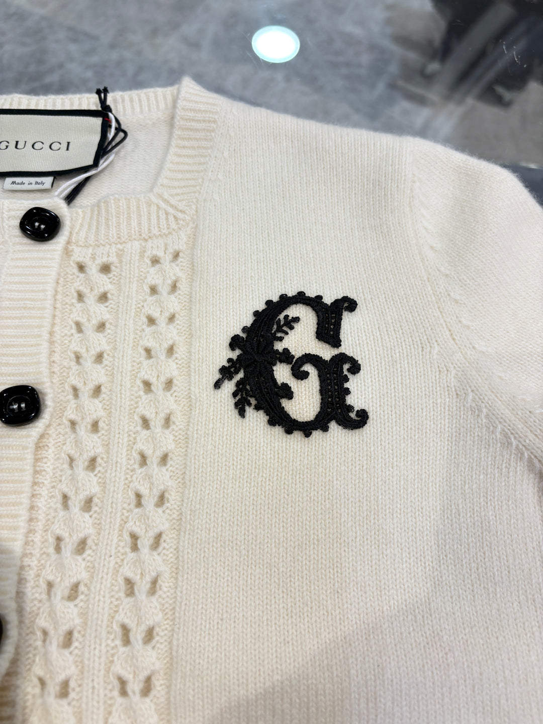 GUCCI 經典刺繡針織外套 GUCCI classic embroidered knit cardigan