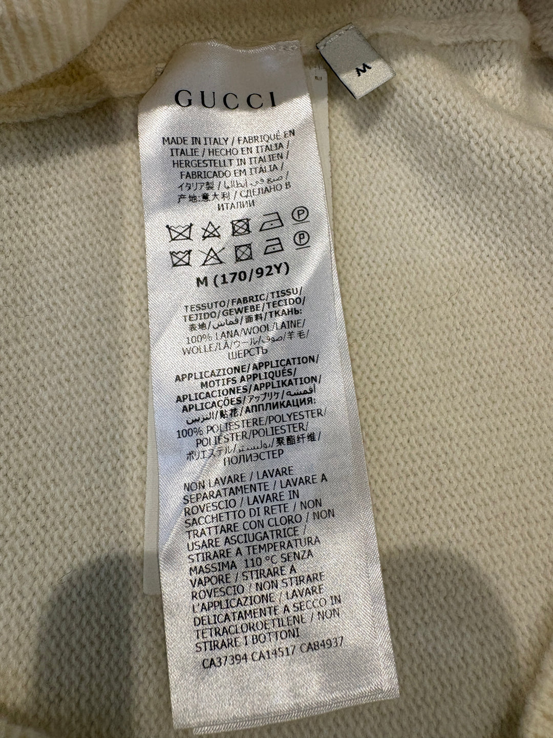 GUCCI 經典刺繡針織外套 GUCCI classic embroidered knit cardigan