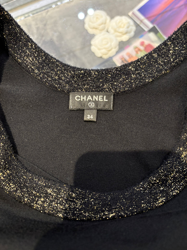 CHANEL 經典黑色針織連身裙 CHANEL classic black knitted dress
