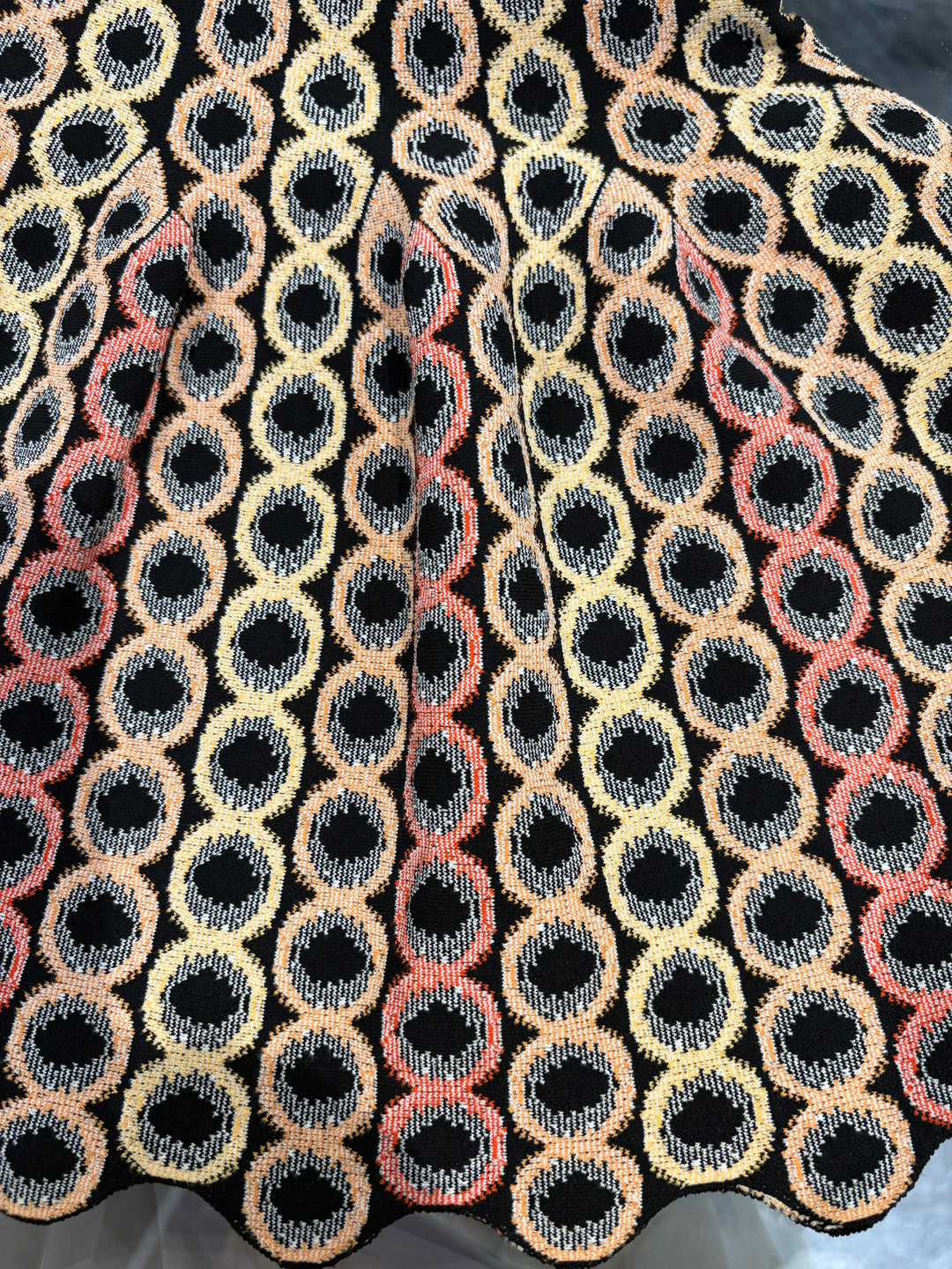 ALAÏA 幾何圖案針織洋裝 ALAÏA geometric pattern knitted dress