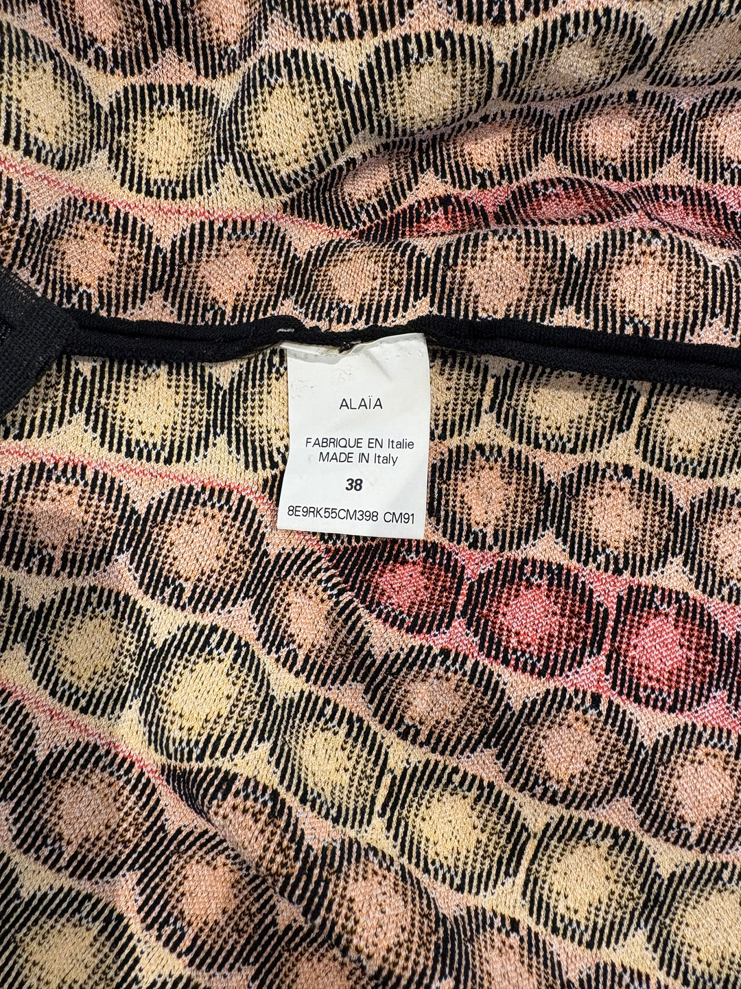 ALAÏA 幾何圖案針織洋裝 ALAÏA geometric pattern knitted dress
