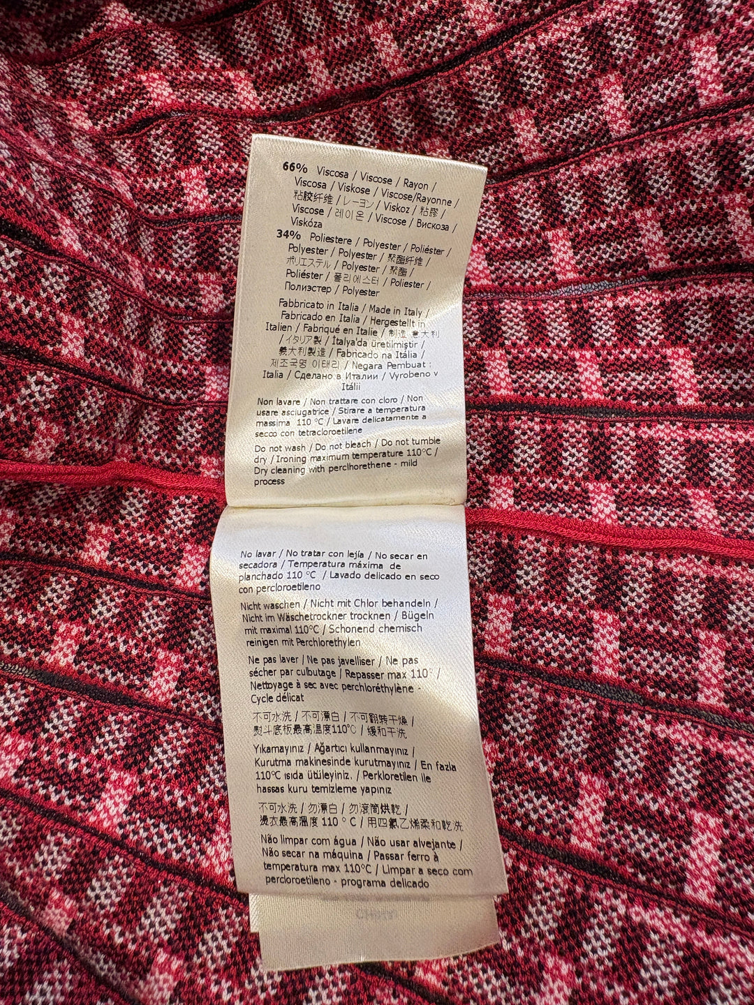 FENDI格紋鏤空針織連身裙 FENDI plaid openwork knit dress