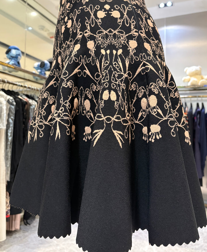 ALAÏA掛頸圖案針織連身裙 ALAÏA halter neck pattern knit dress