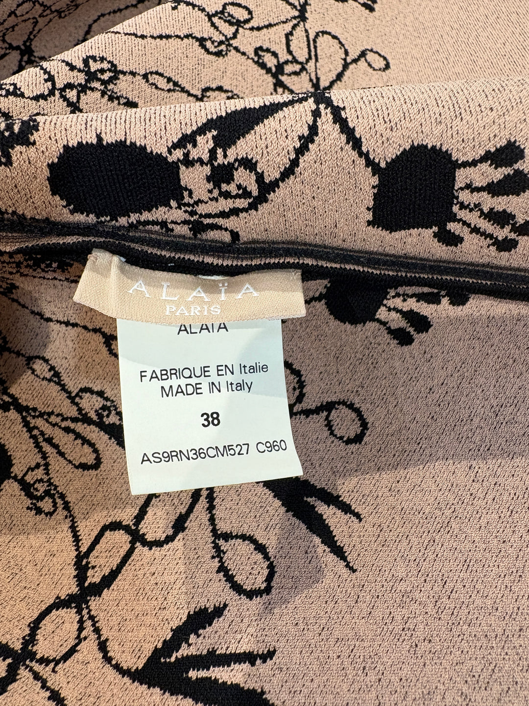 ALAÏA掛頸圖案針織連身裙 ALAÏA halter neck pattern knit dress