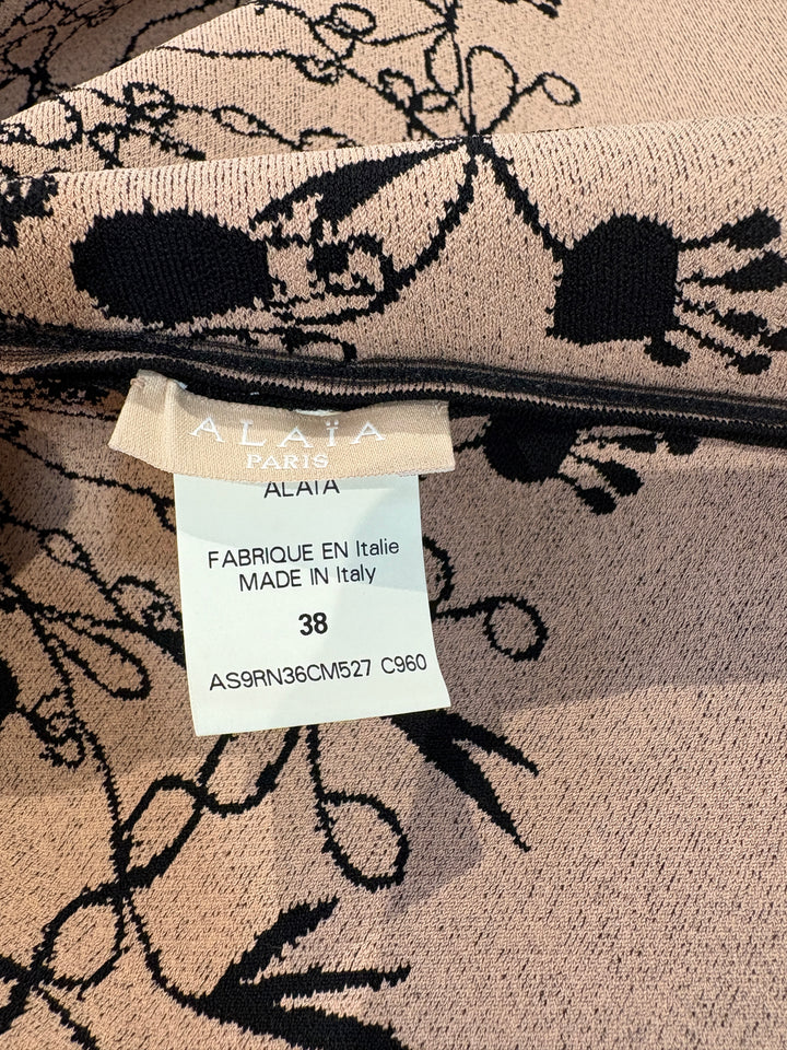 ALAÏA掛頸圖案針織連身裙 ALAÏA halter neck pattern knit dress