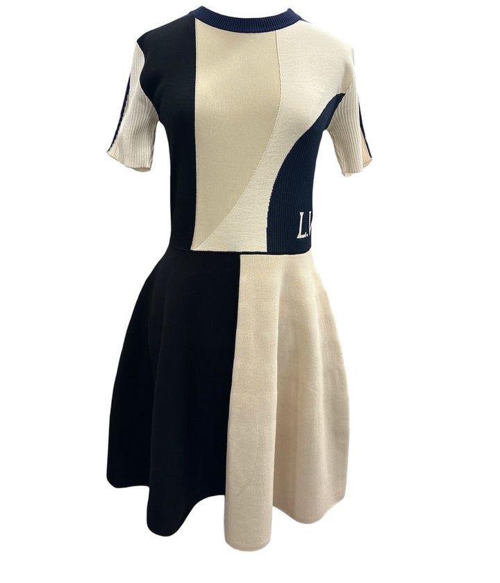 路易威登 拼色短袖 連身裙 
Louis Vuitton Color Block Short Sleeve Dress