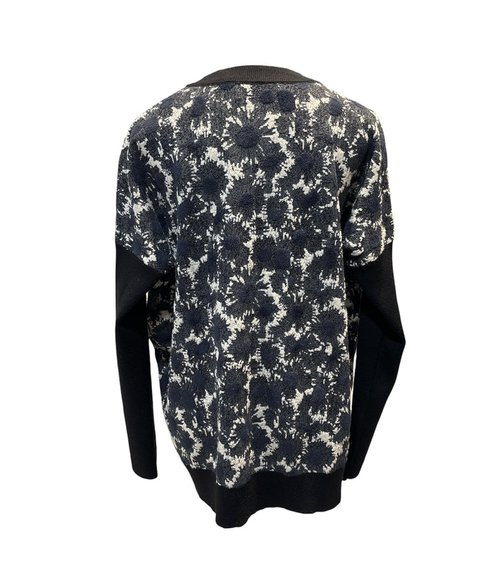 Marni水墨印花拼接圓領針織上衣 Marni ink-wash print patchwork crew neck knit top