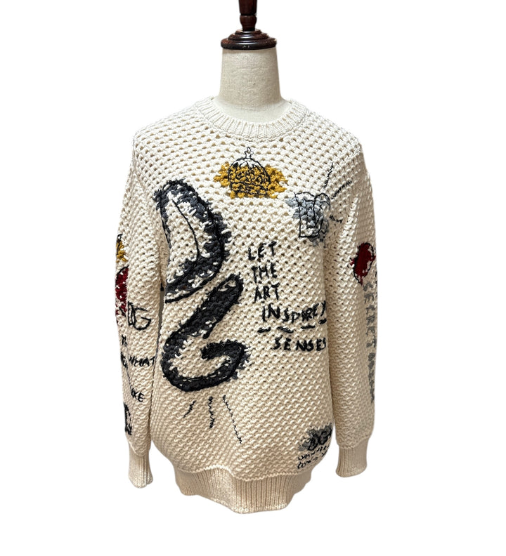 Dolce&Gabbana藝術風寬鬆針織毛衣 Dolce & Gabbana Art Style Loose Knit Sweater