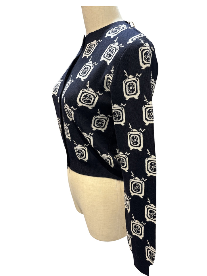 Miu Miu復古電視機圖案針織開衫 Miu Miu retro TV pattern knitted cardigan