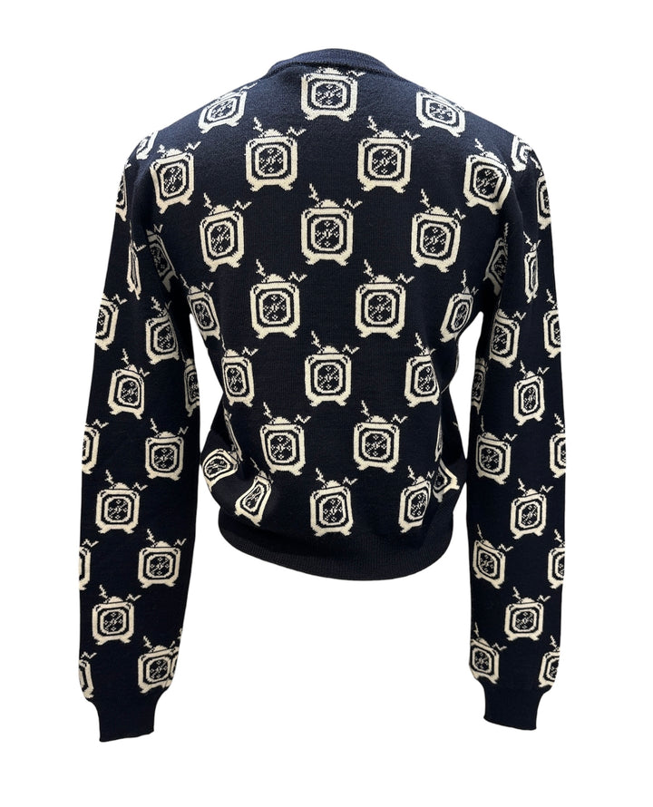 Miu Miu復古電視機圖案針織開衫 Miu Miu retro TV pattern knitted cardigan