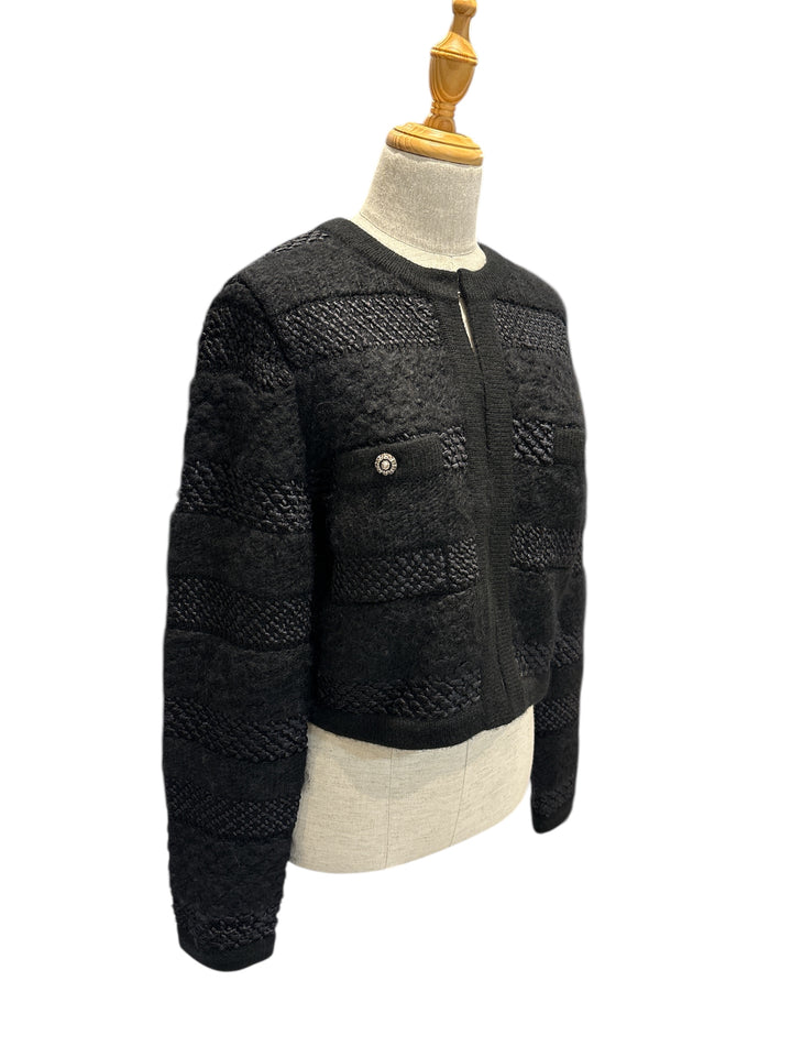 CHANEL 經典黑色編織外套 CHANEL classic black woven jacket