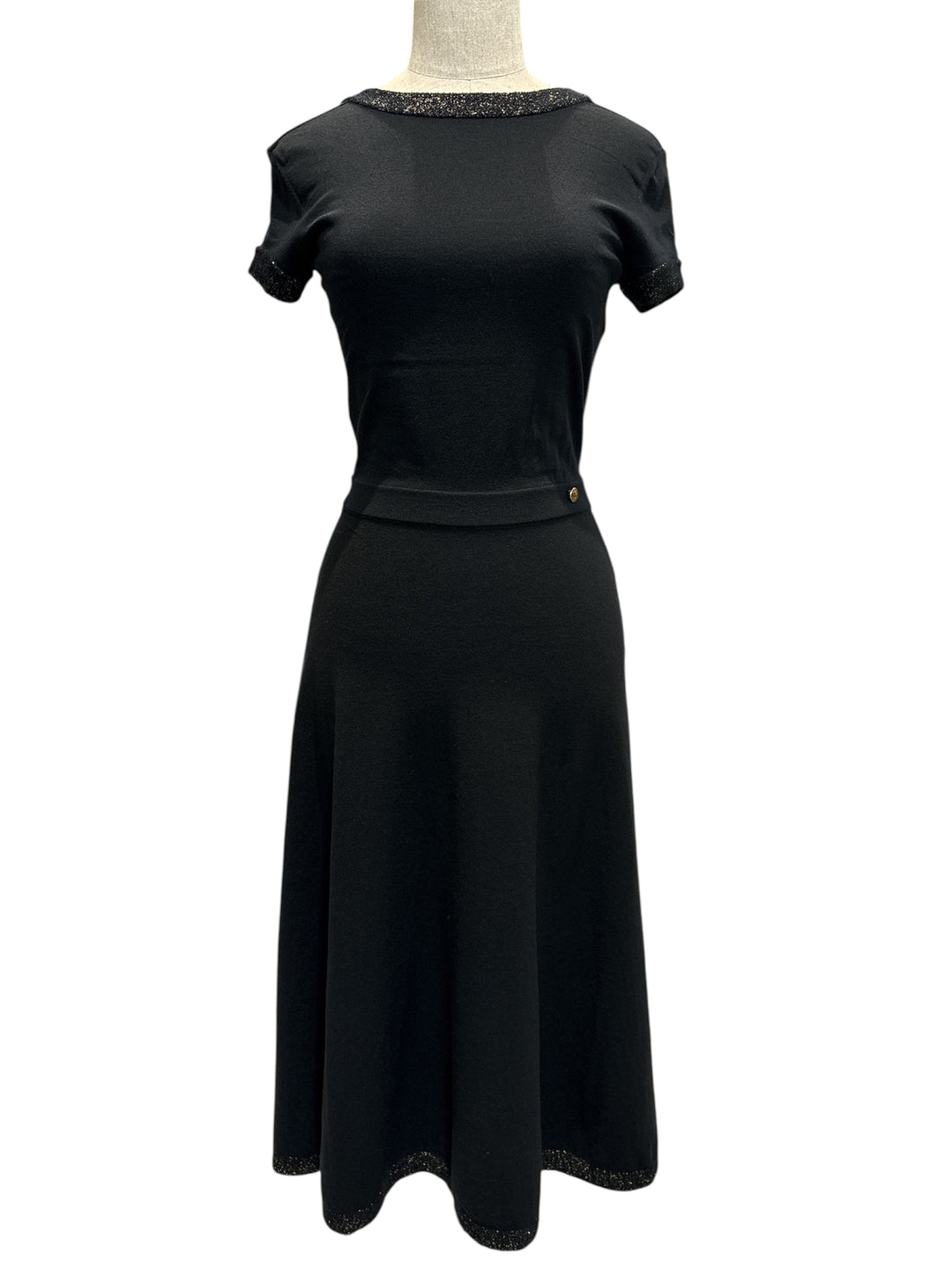CHANEL 經典黑色針織連身裙 CHANEL classic black knitted dress