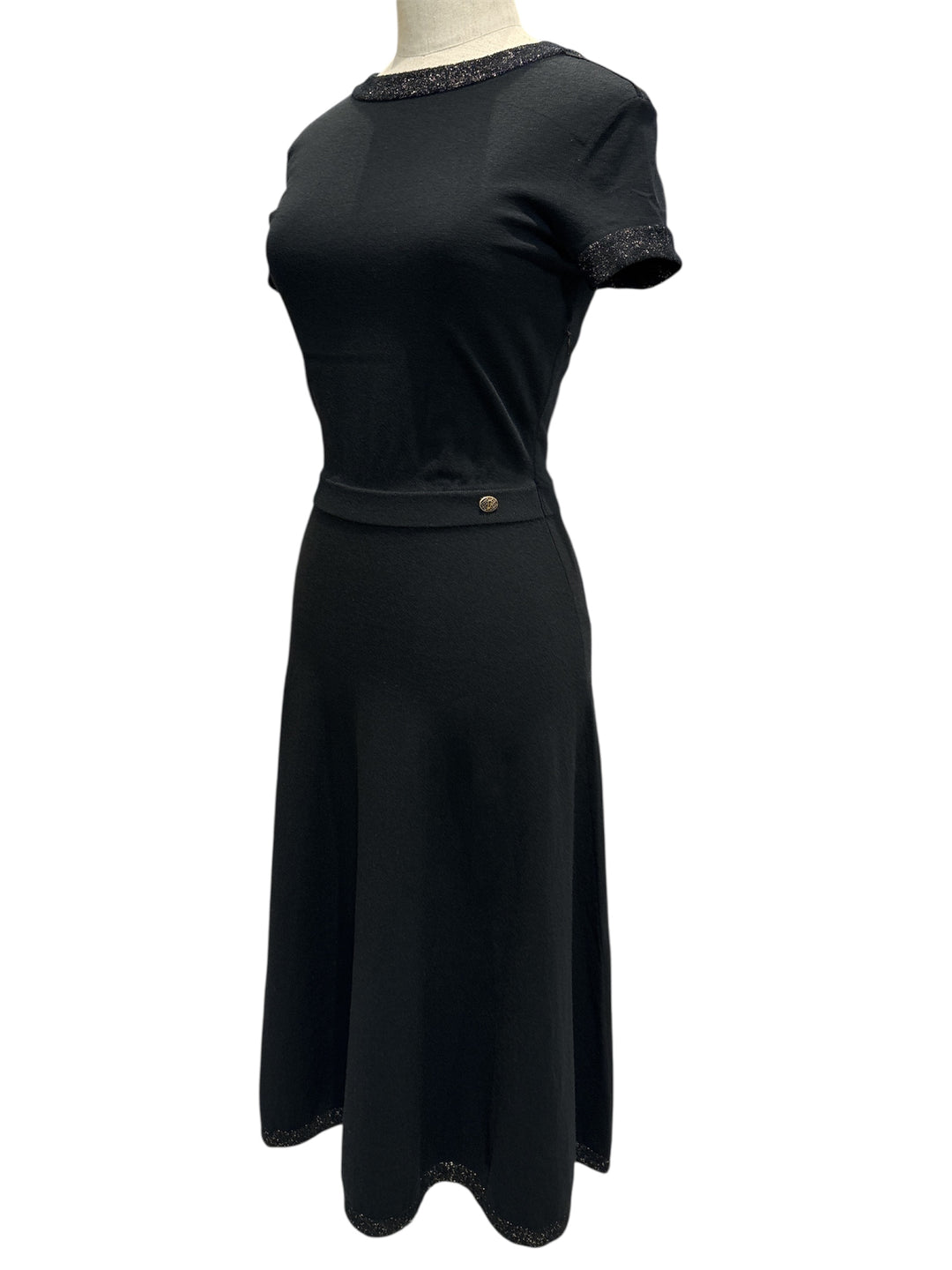 CHANEL 經典黑色針織連身裙 CHANEL classic black knitted dress