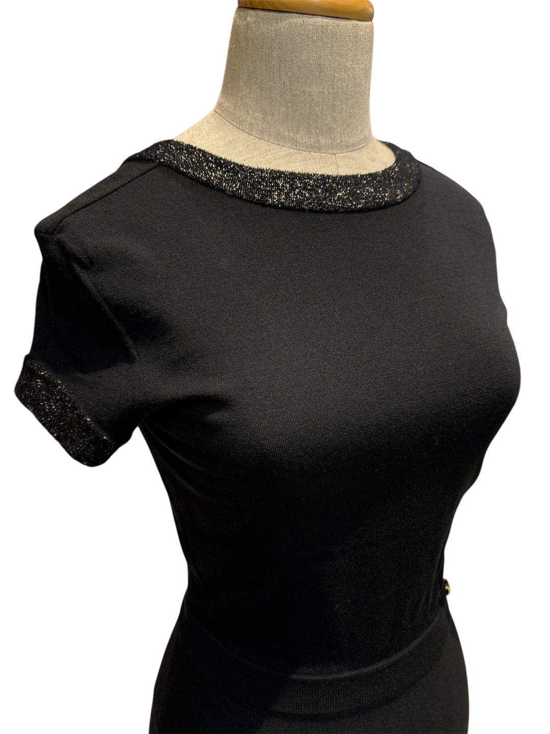 CHANEL 經典黑色針織連身裙 CHANEL classic black knitted dress
