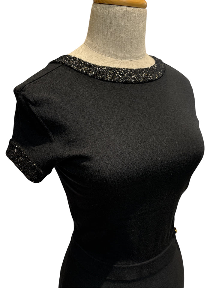 CHANEL 經典黑色針織連身裙 CHANEL classic black knitted dress