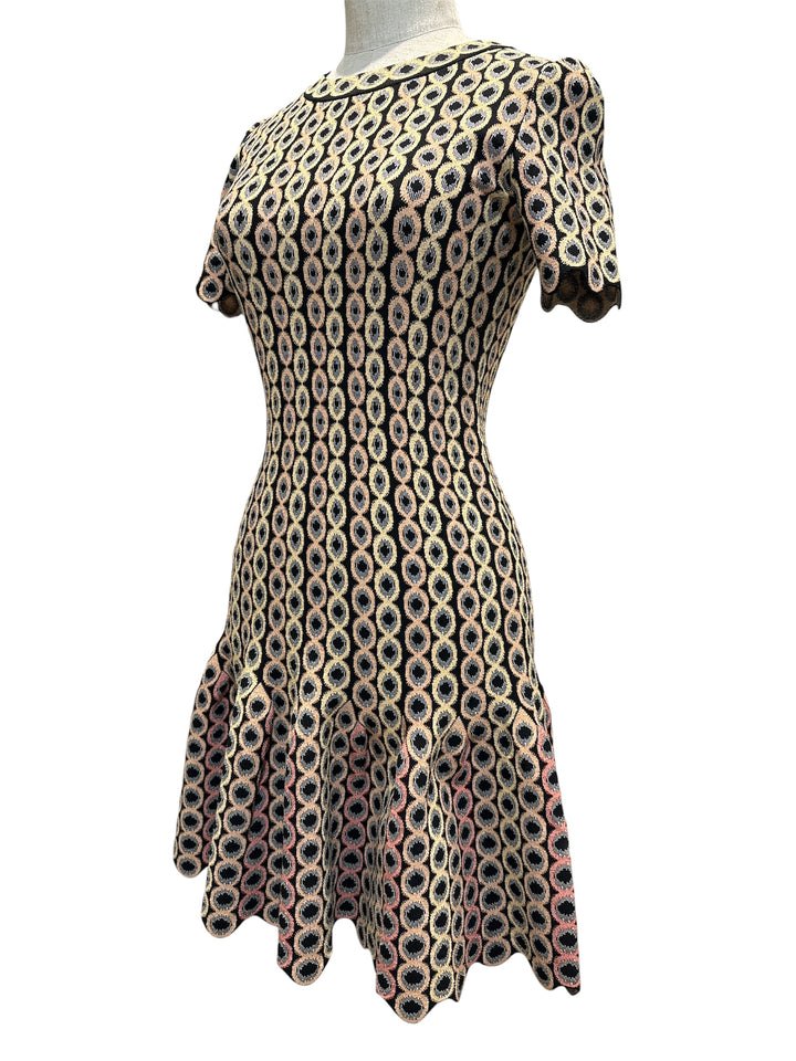 ALAÏA 幾何圖案針織洋裝 ALAÏA geometric pattern knitted dress