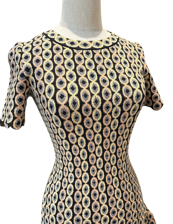 ALAÏA 幾何圖案針織洋裝 ALAÏA geometric pattern knitted dress