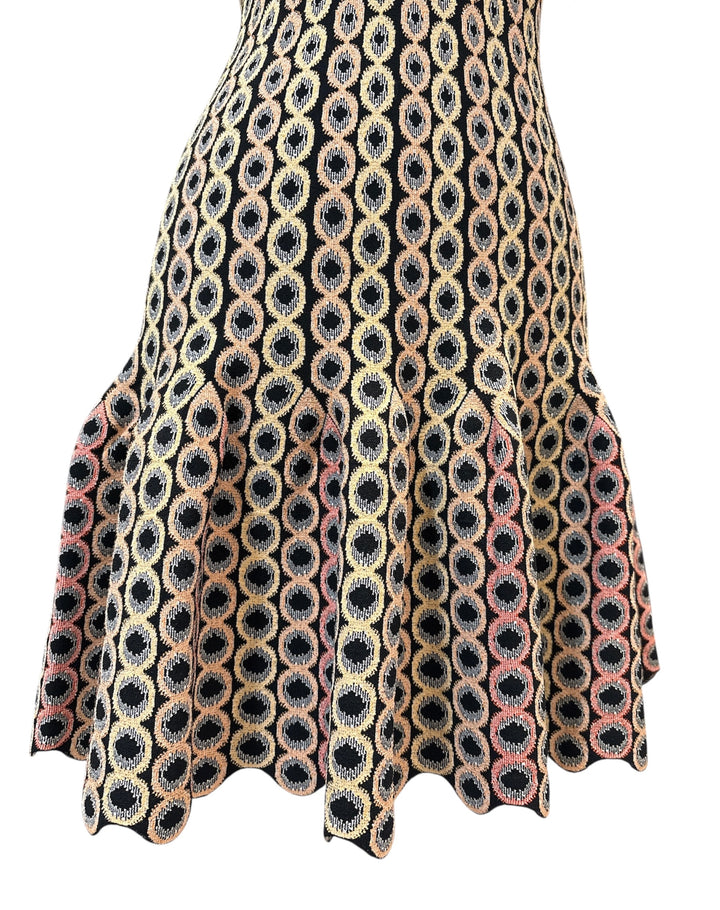 ALAÏA 幾何圖案針織洋裝 ALAÏA geometric pattern knitted dress