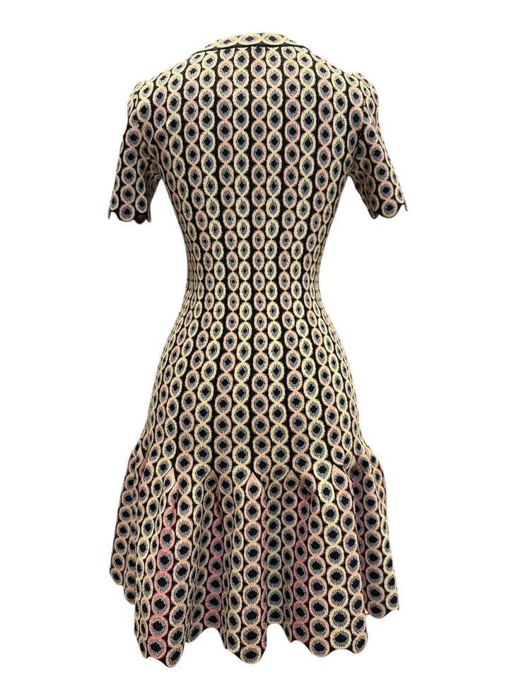 ALAÏA 幾何圖案針織洋裝 ALAÏA geometric pattern knitted dress