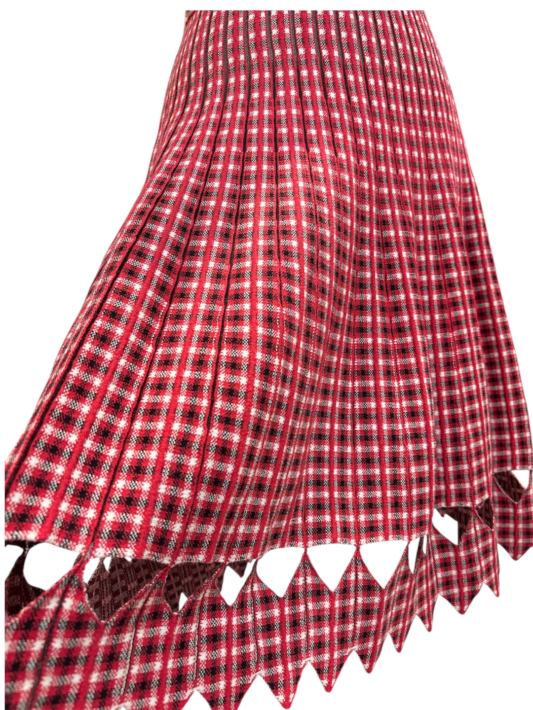FENDI格紋鏤空針織連身裙 FENDI plaid openwork knit dress