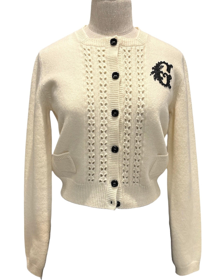 GUCCI 經典刺繡針織外套 GUCCI classic embroidered knit cardigan