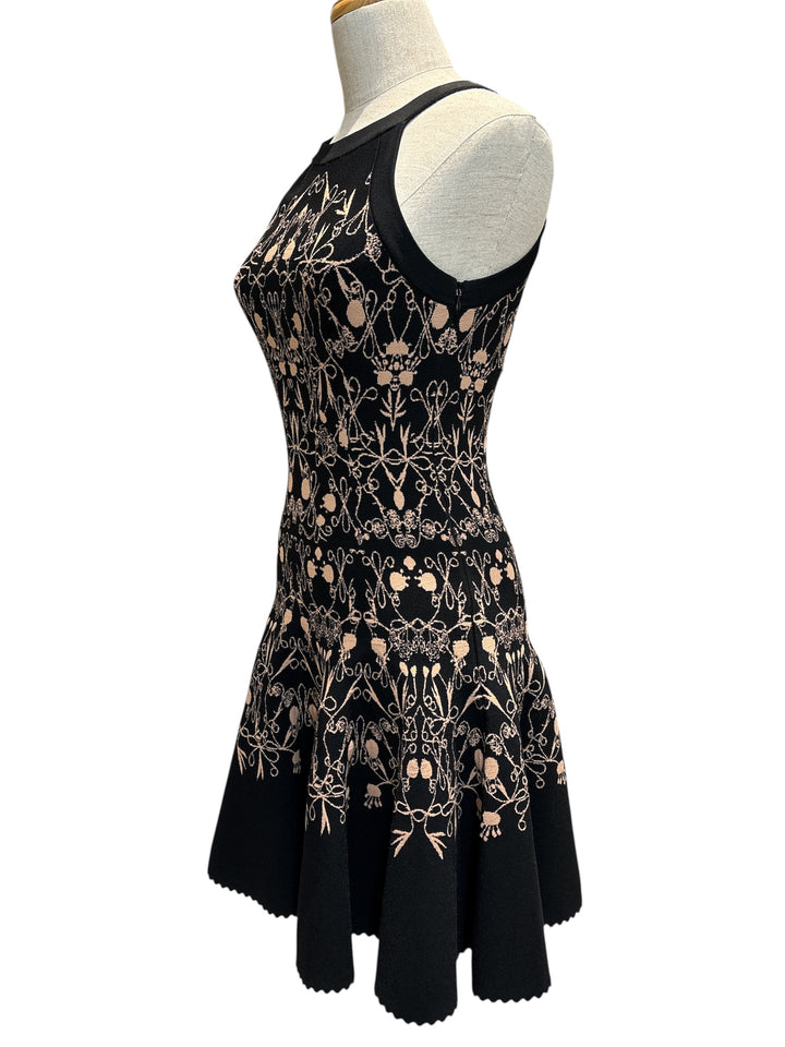 ALAÏA掛頸圖案針織連身裙 ALAÏA halter neck pattern knit dress