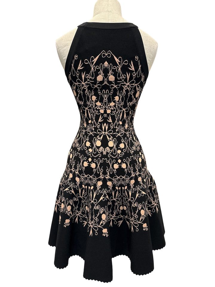 ALAÏA掛頸圖案針織連身裙 ALAÏA halter neck pattern knit dress