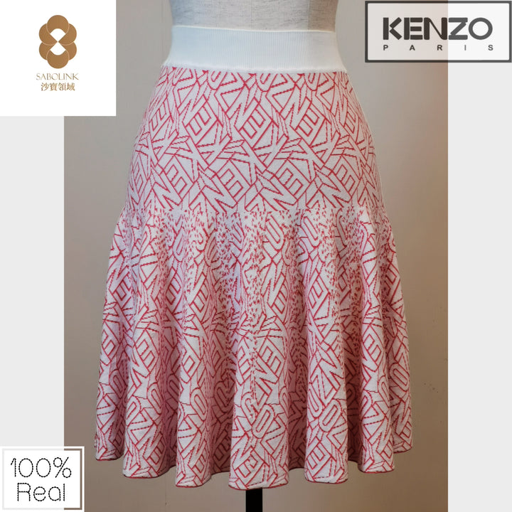 Kenzo Logo 高腰針織迷你裙Kenzo Logo High-Waisted Knit Mini Skirt