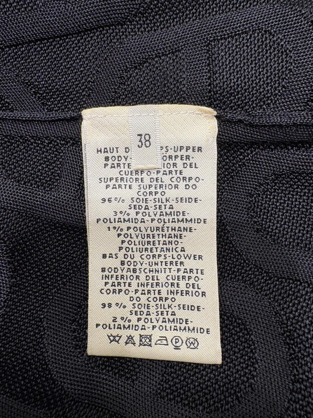 Hermès  圖案提花 絲絨針織黑色連身裙 Hermès graphic jacquard velvet knit black dress