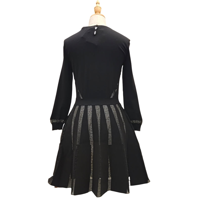 Christian Dior Black Long Sleeves Short Dress Sabo-Link Christian Dior Black Long Sleeves Short Dress Sabo-Link